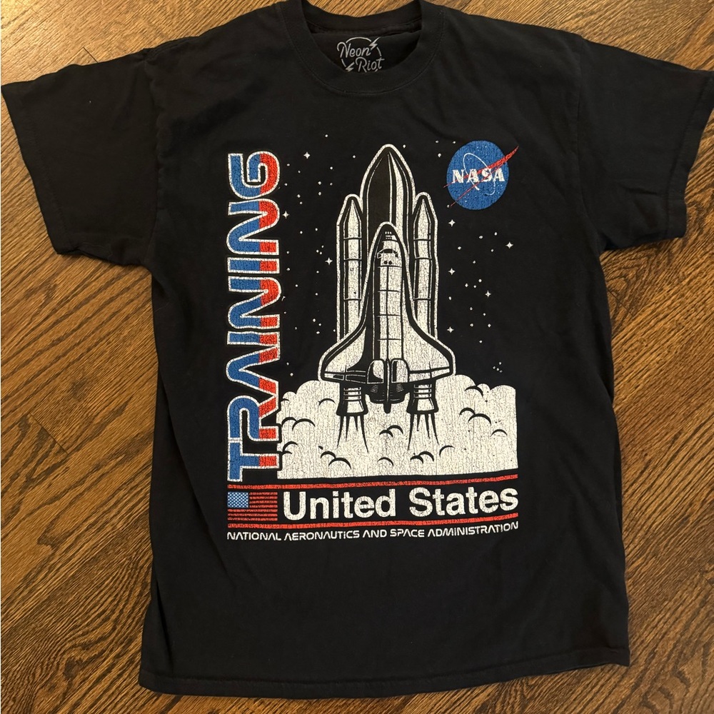 Vintage NASA T-Shirt, Medium Black Space Shirt
